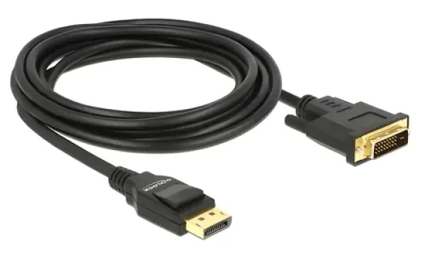 Delock Kabel DisplayPort 1.2a (M) - DVI 24+1 (M) 3 m černá / pasivní / 1920×1080 (85314)