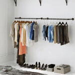 Věšák, kov, černá, AUV-E1067 BK