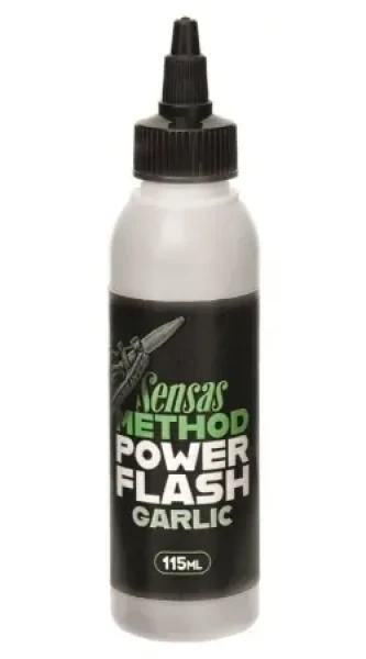 Sensas Gel Power Flash bílá / Booster gel / česnek / 115 ml
