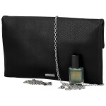 Módní dámská koženková plesová kabelka Trifa, černá