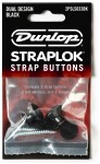 Dunlop 2PSLS033BK - STRAPLOK DUAL DESIGN STRAP BUTTON SET - BLACK
