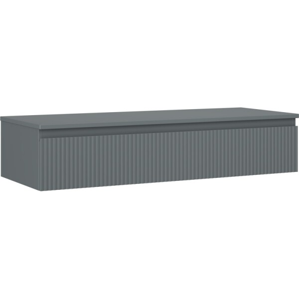 MEXEN/S - Rivel koupelnová skříňka pod umyvadlo 120 cm s deskou, 1 šuplík, reliéf , grafit mat 91A20-12023-1-BFC66