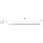 MEXEN - Line-B spádová lišta podlahová 180 cm pravá, nerez 181001180R
