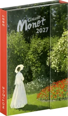 NOTIQUE Claude Monet 2027 anglicky / Týdenní magnetický diář / 11 × 16 cm