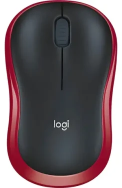 Logitech M185 červená / Myš / bezdrátová / optická / 1000 DPI / 3 tlačítka (5099206028845)
