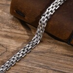 Ocelový náramek Enrico - chirurgická ocel, šířka 9 mm, Stříbrná 21 cm