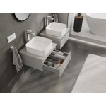 MEXEN/S - Orio koupelnová skříňka pod umyvadlo 50 cm s deskou, 1 šuplík, šedá mat 91A10-05023-1-BFC62