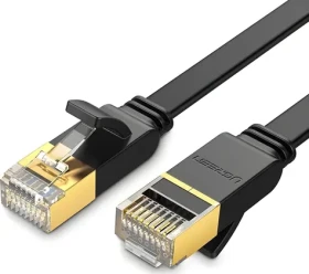 Ugreen NW106 černá / Síťový kabel / Cat 7 STP / RJ45 / 10 m / plochý (11265B)