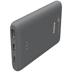 Hama powerbanka 5000 mAh Li-Pol USB-A, USB-C® tmavě šedá