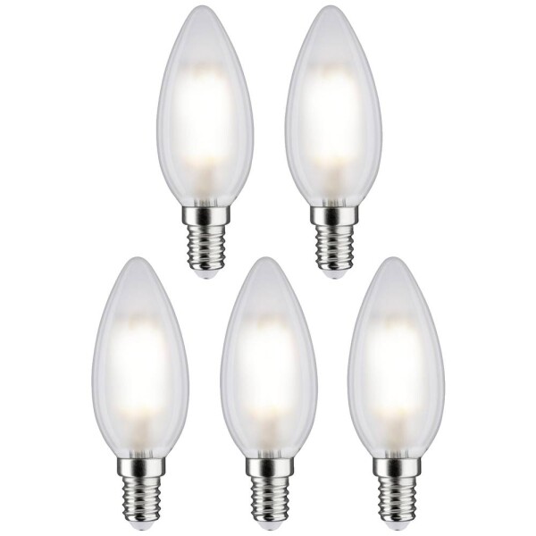 Paulmann 29095 LED Energetická třída (EEK2021) F (A - G) E14 svíčkový tvar 4.8 W teplá bílá (Ø x v) 35 mm x 98 mm 5 ks
