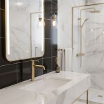 REA - Umyvadlová baterie Foster Brush Gold vysoká REA-B6441