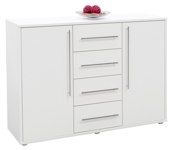 Nábytek Mikulík Komoda ELITE M - hl. 43 cm - bílý lesk, antracit, aj. ROZMĚR: (š/v/h) 110 x 86 x 43 cm