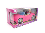 Mamido Panenka Sasha 29 cm, Autíčko Cabriolet růžové MT1612