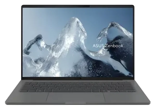 ASUS Zenbook A14 šedá / Notebook / 14" WUXGA OLED / Qualcomm Snapdragon X2 Elite X2E88100 / 16GB / 512GB SSD / Adreno (UX3407NA-OLED174W)