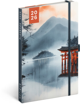 NOTIQUE Planbook diář/notes Japonsko 2026, 13 x 21 cm