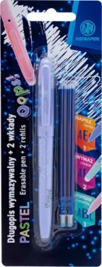 ASTRA OOPS! Gumovací pero 0,6 mm + 2 náplně (mix, pastelové) (155732)