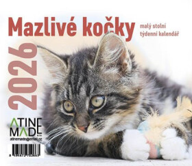 Kalendář 2026 Mazlivé kočky, stolní, týdenní, 13 x 15 cm