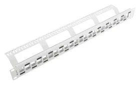 Lanberg PPKS-1224-S šedý / Patch panel / Modulární (Keystone) / prostřídané porty / 1U / 19" (PPKS-1224-S)