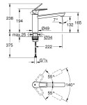 GROHE - BauLoop Dřezová baterie, chrom 31706000