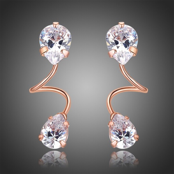 Náušnice Swarovski Elements Lorenza, Bílá/čirá