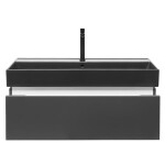 Koupelnová skříňka s umyvadlem SAT Feel 100x30x46 cm antracit SATFEEL100ANTU3B SATFEEL100ANTU3B