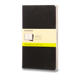 Sešity Moleskine Cahier, L, čisté, 3 ks - černý