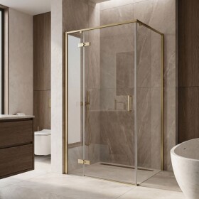 REA - Sprchový kout Bruno 100x80 Brush Gold REA-K3601