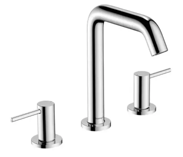 Hansgrohe Tecturis S - Umyvadlová baterie s výpustí Push-Open | 3-otvorová instalace | EcoSmart | chrom (73330000)