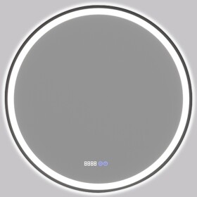 CERANO - Koupelnové LED zrcadlo Rivo, kovový rám - černá matná - Ø 60 CER-NT8232A60