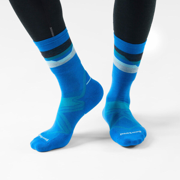 Unisex merino ponožky SMARTWOOL Run Cold Weather Targeted Cushion Horizo, Laguna Blue velikost: 42-45 (L)