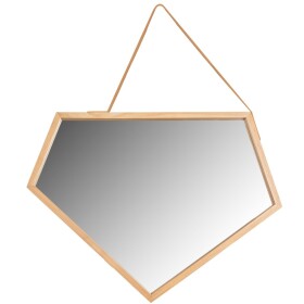 Tutumi - Dřevěné asymetrické zrcadlo 49 cm HOM-08889
