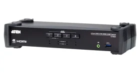 Aten 4-Port USB 3.0 4K HDMI KVMP černá / KVM switch / 4K 4096×2160 / USB 3.0 / HD audio (CS1824-AT-G)