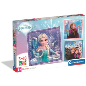 Puzzle 3x48 dílků Čtvercové Ledové království