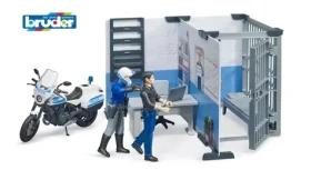 BRUDER 62732 Policejní stanice s motorkou a figurkami