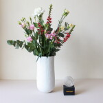 Räder Exkluzivní set: Porcelánová váza Daisy + aranžovací kroužek Hanataba, bílá barva, porcelán