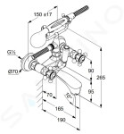 KLUDI - Adlon Vanová baterie s příslušenstvím, chrom 514410520