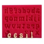 Cesil Silikonová forma Malá abeceda zakulacená 1,8 cm