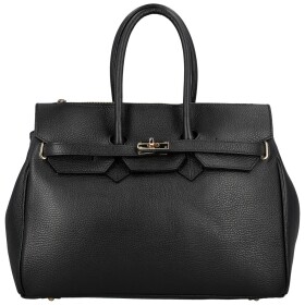 Luxusní dámská kožená kabelka do ruky Annalena, černá