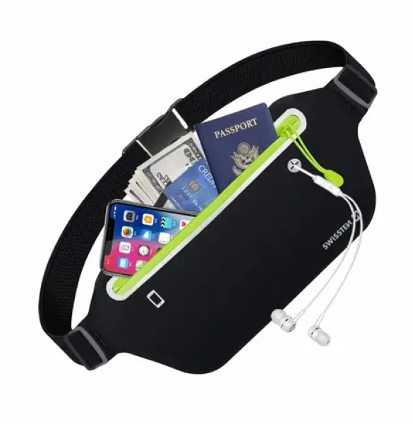 SWISSTEN WAIST BAG pouzdro pro až 7 černá / Obvod pasu: až 77 - 120cm (32903400)