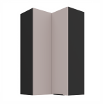 Horní rohová skříňka Arona 60x60 GN-108 2F (90°) Barva korpusu: Černá, Barva dvířek: Kašmír