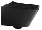 SAPHO - AVVA závěsná WC mísa, Rimless, 35,5x53cm, černá mat 100314-110