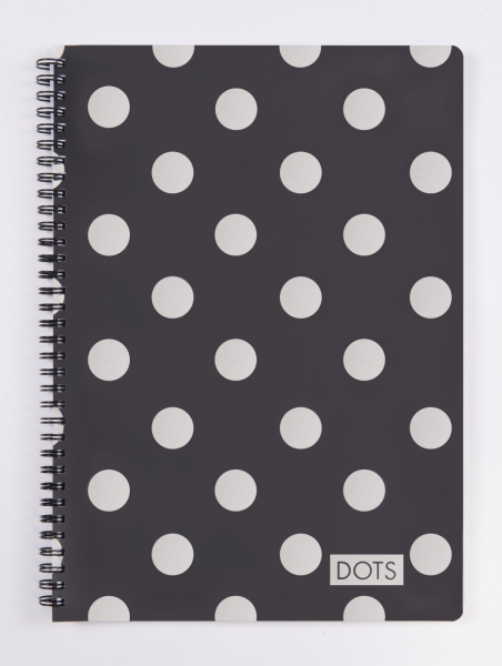 Twin wire blok A5 Soft Dots Silver