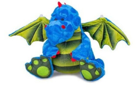 Drak plyšový 30 cm modrý sedící