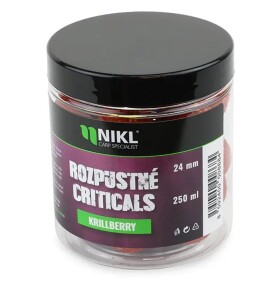 Nikl Rozpustné Criticals boilie Krill Berry 250ml - 18mm,Nikl Rozpustné Criticals boilie Krill Berry 250ml - 18mm