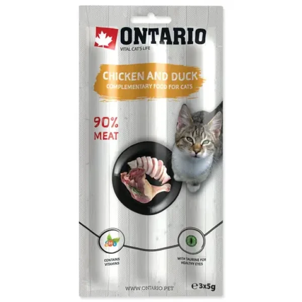 Ontario Stick for cat Tyčinka kuře a kachna 3x5g (213-5821)