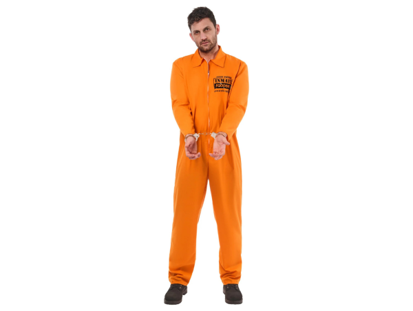Kostým vězeň odsouzenec oranžový XS