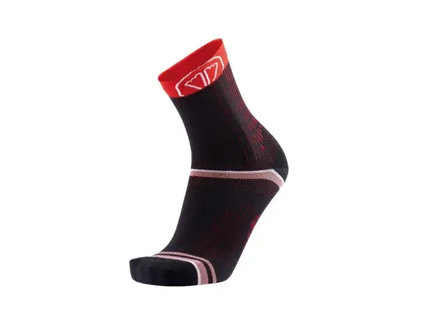 Sidas Winter Run zimní běžecké ponožky černo-červená vel. XS (35-36)