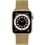 FIXED Mesh Strap Síťovaný nerezový řemínek pro Apple Watch 42 44 45mm zlatá (FIXMEST-434-GD)