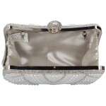 Luxusní psaníčko s kamínky a perličkami Deneris, stříbrná