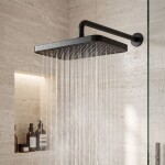 REA - Obdélníková dešťová sprcha JS-032 Black REA-P0393